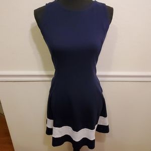 NY&C Navy and white Sleeveless Dress small